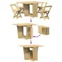 Set comedor plegable mariposa 5 pzas Corona madera pino marrón de , muebles para cocinas y comedores - Ref: Foro24-3295716, P...