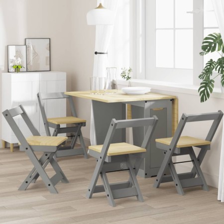 Sillas de comedor plegables 4 uds Corona madera pino gris von , Klapphocker und Stühle - Ref: Foro24-4013438, Preis: 168,19 €...