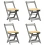 Sillas de comedor plegables 4 uds Corona madera pino gris by , Folding stools and chairs - Ref: Foro24-4013438, Price: 165,01...