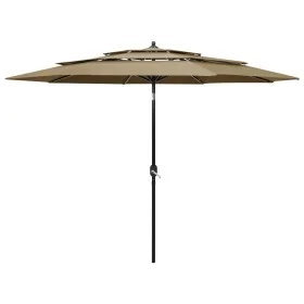 3-tier parasol with taupe gray aluminum pole 3 m by vidaXL, Umbrellas - Ref: Foro24-313871, Price: 98,70 €, Discount: %