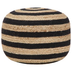 Handgefertigtes schwarzes Pouf aus Jute, 45x30 cm. von , Osmanen - Ref: Foro24-248075, Preis: 68,22 €, Rabatt: %