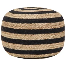 Handmade black pouf 45x30 cm jute by , Ottomans - Ref: Foro24-248075, Price: 66,99 €, Discount: %