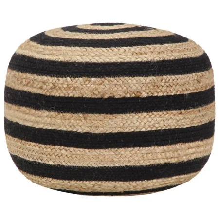 Handmade black pouf 45x30 cm jute by , Ottomans - Ref: Foro24-248075, Price: 68,22 €, Discount: %