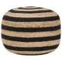 Handmade black pouf 45x30 cm jute by , Ottomans - Ref: Foro24-248075, Price: 68,22 €, Discount: %