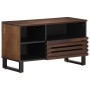 Mueble de TV madera maciza mango marrón 80x34x46 cm de , Almacenamiento para CD y DVD - Ref: Foro24-377521, Precio: 74,06 €, ...