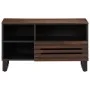 Solid mango wood TV stand in brown, 80x34x46 cm by , CD and DVD storage - Ref: Foro24-377521, Price: 73,23 €, Discount: %