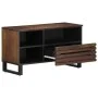 Solid mango wood TV stand in brown, 80x34x46 cm by , CD and DVD storage - Ref: Foro24-377521, Price: 73,23 €, Discount: %