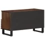 Solid mango wood TV stand in brown, 80x34x46 cm by , CD and DVD storage - Ref: Foro24-377521, Price: 73,23 €, Discount: %