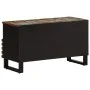 Mueble de TV madera maciza de acacia 80x34x46 cm de , Almacenamiento para CD y DVD - Ref: Foro24-377523, Precio: 67,54 €, Des...
