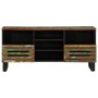 Massives TV-Möbel aus Akazienholz, 100x34x46 cm. von , CD- und DVD-Speicher - Ref: Foro24-377528, Preis: 84,58 €, Rabatt: %