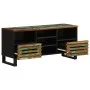 Mueble de TV madera maciza de acacia 100x34x46 cm de , Almacenamiento para CD y DVD - Ref: Foro24-377528, Precio: 83,82 €, De...
