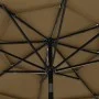 Sombrilla de 3 niveles con poste de aluminio gris taupé 3 m de vidaXL, Sombrillas - Ref: Foro24-313871, Precio: 99,06 €, Desc...