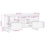 Massives TV-Möbel aus Akazienholz, 100x34x46 cm. von , CD- und DVD-Speicher - Ref: Foro24-377528, Preis: 84,58 €, Rabatt: %