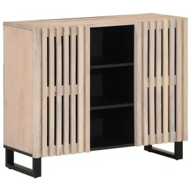 Solid mango wood sideboard 90x34x75 cm by , Lockers and storage cabinets - Ref: Foro24-377577, Price: 95,14 €, Discount: %