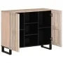 Solid mango wood sideboard 90x34x75 cm by , Lockers and storage cabinets - Ref: Foro24-377577, Price: 113,09 €, Discount: %