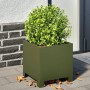 Sechseckiger Pflanzkübel aus olivgrünem Stahl, 30x30x30 cm. von , Töpfe und Pflanzgefäße - Ref: Foro24-851191, Preis: 38,67 €...
