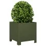 Hexagonal planter in olive green steel, 30x30x30 cm by , Pots and planters - Ref: Foro24-851191, Price: 37,58 €, Discount: %