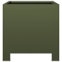 Hexagonal planter in olive green steel, 30x30x30 cm by , Pots and planters - Ref: Foro24-851191, Price: 38,67 €, Discount: %