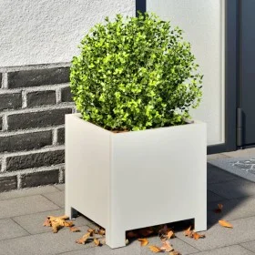 Sechseckiger weißer Stahl-Pflanzkübel 30x30x30 cm von , Töpfe und Pflanzgefäße - Ref: Foro24-851187, Preis: 37,56 €, Rabatt: %