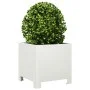 White steel hexagonal planter 30x30x30 cm by , Pots and planters - Ref: Foro24-851187, Price: 37,56 €, Discount: %