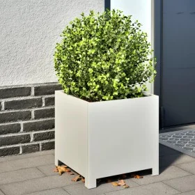 Pflanzgefäß aus weißem Stahl 40x40x40 cm von , Töpfe und Pflanzgefäße - Ref: Foro24-851201, Preis: 51,67 €, Rabatt: %