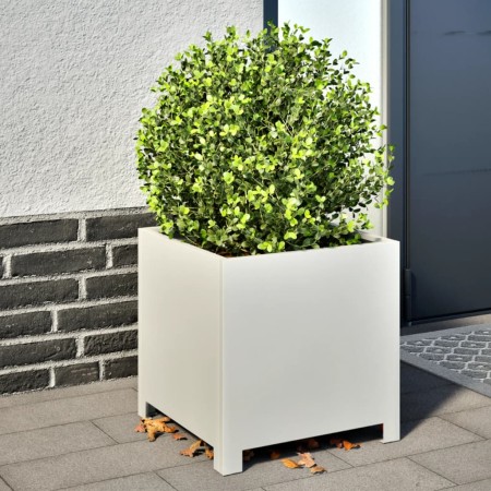 Pflanzgefäß aus weißem Stahl 40x40x40 cm von , Töpfe und Pflanzgefäße - Ref: Foro24-851201, Preis: 53,13 €, Rabatt: %