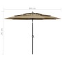 3-tier parasol with taupe gray aluminum pole 3 m by vidaXL, Umbrellas - Ref: Foro24-313871, Price: 100,99 €, Discount: %
