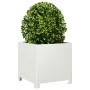 Pflanzgefäß aus weißem Stahl 40x40x40 cm von , Töpfe und Pflanzgefäße - Ref: Foro24-851201, Preis: 51,67 €, Rabatt: %