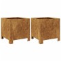 Pflanzkübel 2 Stück aus rostigem Stahl 30x30x30 cm von , Töpfe und Pflanzgefäße - Ref: Foro24-851198, Preis: 56,18 €, Rabatt: %