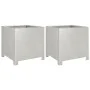 Jardineras 2 unidades acero inoxidable 40x40x40 cm de , Maceteros y jardineras - Ref: Foro24-851208, Precio: 113,97 €, Descue...