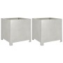 Pflanzkübel 2 Stück Edelstahl 40x40x40 cm von , Töpfe und Pflanzgefäße - Ref: Foro24-851208, Preis: 97,85 €, Rabatt: %