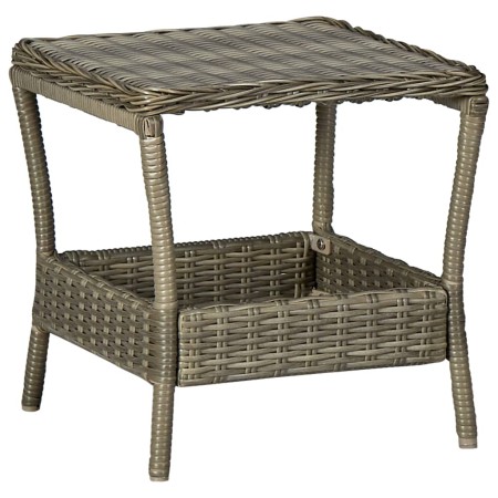 Synthetic brown rattan garden table 45x45x46.5 cm by vidaXL, Garden tables - Ref: Foro24-313308, Price: 61,71 €, Discount: %