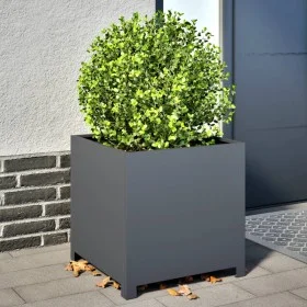Pflanzgefäß aus anthrazitgrauem Stahl 50x50x50 cm von , Töpfe und Pflanzgefäße - Ref: Foro24-851215, Preis: 72,26 €, Rabatt: %
