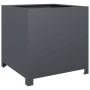Pflanzgefäß aus anthrazitgrauem Stahl 50x50x50 cm von , Töpfe und Pflanzgefäße - Ref: Foro24-851215, Preis: 76,28 €, Rabatt: %