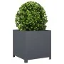 Pflanzgefäß aus anthrazitgrauem Stahl 50x50x50 cm von , Töpfe und Pflanzgefäße - Ref: Foro24-851215, Preis: 72,26 €, Rabatt: %