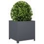 Pflanzgefäß aus anthrazitgrauem Stahl 50x50x50 cm von , Töpfe und Pflanzgefäße - Ref: Foro24-851215, Preis: 76,28 €, Rabatt: %
