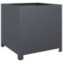 Pflanzgefäß aus anthrazitgrauem Stahl 50x50x50 cm von , Töpfe und Pflanzgefäße - Ref: Foro24-851215, Preis: 76,28 €, Rabatt: %