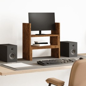 Adjustable desktop organizer smoked oak 40x17x41 cm by , Computer bases and risers - Ref: Foro24-854764, Price: 23,52 €, Disc...