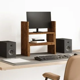 Adjustable desktop organizer smoked oak 40x17x41 cm by , Computer bases and risers - Ref: Foro24-854764, Price: 23,16 €, Disc...