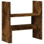 Adjustable desktop organizer smoked oak 40x17x41 cm by , Computer bases and risers - Ref: Foro24-854764, Price: 23,16 €, Disc...