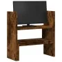 Adjustable desktop organizer smoked oak 40x17x41 cm by , Computer bases and risers - Ref: Foro24-854764, Price: 23,16 €, Disc...