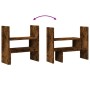 Verstellbarer Schreibtischorganisator, Eichenholz in Rauchoptik, 40x17x41 cm. von , Computersockel und -erhöhungen - Ref: For...
