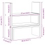 Verstellbarer Schreibtischorganisator, Eichenholz in Rauchoptik, 40x17x41 cm. von , Computersockel und -erhöhungen - Ref: For...