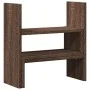 Verstellbarer Schreibtischorganisator in Eichenbraun 40x17x41 cm. von , Computersockel und -erhöhungen - Ref: Foro24-854766, ...