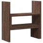 Organizador de escritorio ajustable marrón roble 40x17x41 cm de , Bases y elevadores para ordenadores - Ref: Foro24-854766, P...