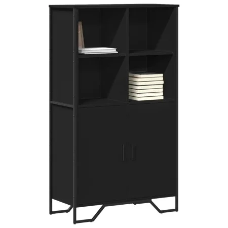 Aparador alto madera ingeniería negro 79,5x35,5x137,5 cm de , Aparadores - Ref: Foro24-3295307, Precio: 117,81 €, Descuento: %
