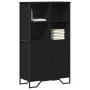 Aparador alto madera ingeniería negro 79,5x35,5x137,5 cm de , Aparadores - Ref: Foro24-3295307, Precio: 117,81 €, Descuento: %