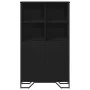 Tall black engineered wood sideboard 79.5x35.5x137.5 cm by , Sideboards - Ref: Foro24-3295307, Price: 117,81 €, Discount: %
