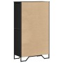 Hoher Schrank aus schwarzem Ingenieurholz 79,5x35,5x137,5 cm. von , Sideboards - Ref: Foro24-3295307, Preis: 119,26 €, Rabatt: %