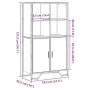 Aparador alto madera ingeniería negro 79,5x35,5x137,5 cm de , Aparadores - Ref: Foro24-3295307, Precio: 117,81 €, Descuento: %